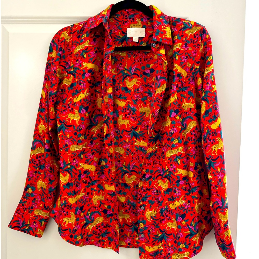 J crew silk shirt